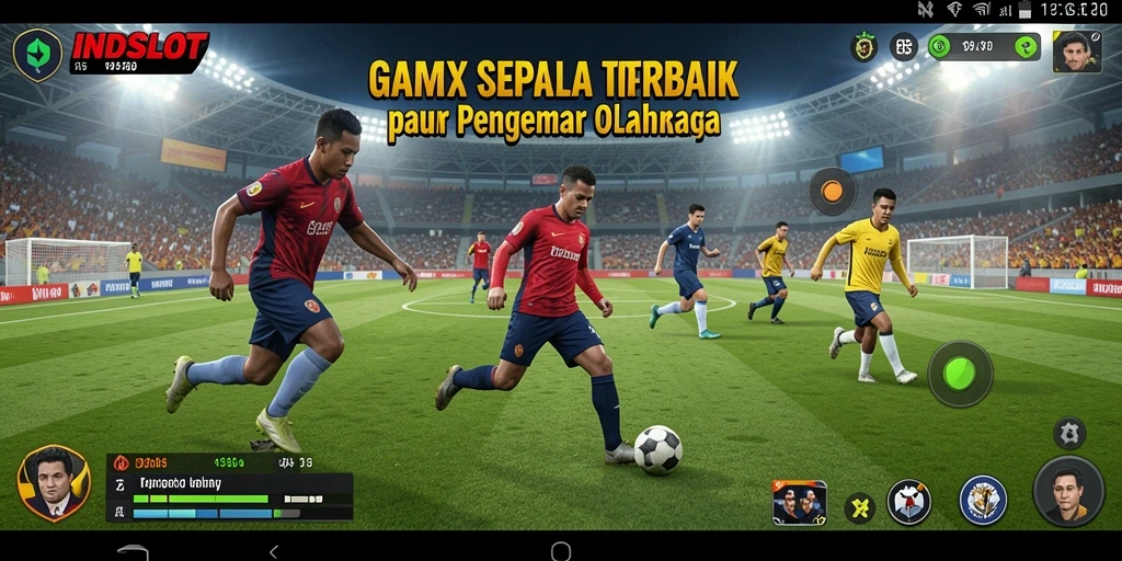 Tampilan gameplay seru dari INDSLOT dengan aksi sepak bola yang mendebarkan.
