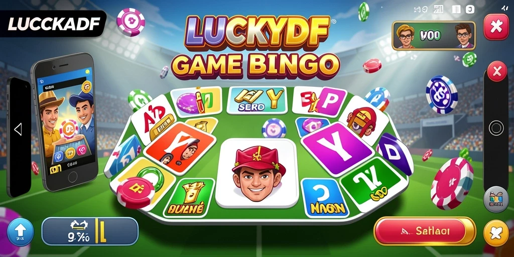 Screenshot utama gameplay Bingo LUCKYDF yang menarik dan interaktif.