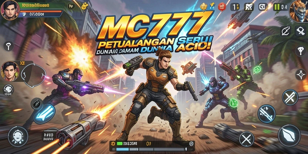 Screenshot utama MC777 menampilkan aksi seru dari gameplay yang menegangkan.