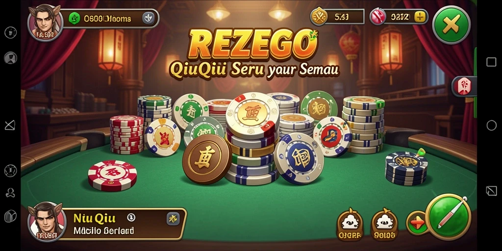 Tangkapan layar gameplay QiuQiu yang menampilkan aksi seru dalam REZEGO.