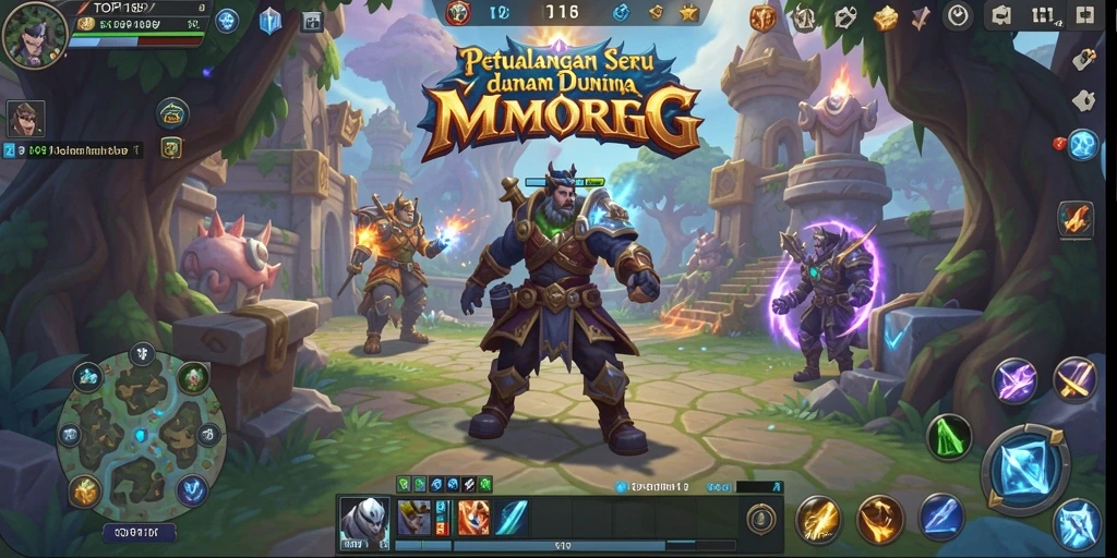 Tampilan mendebarkan dari gameplay TOPI189 dalam dunia MMORPG.