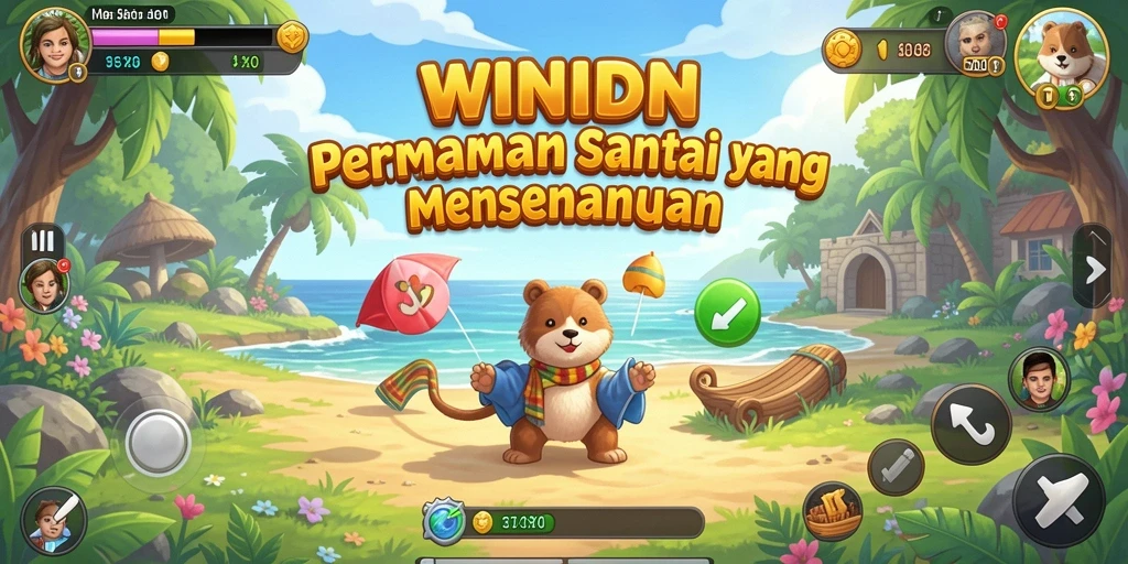 Tampilan gameplay WINIDN yang seru dan penuh warna.